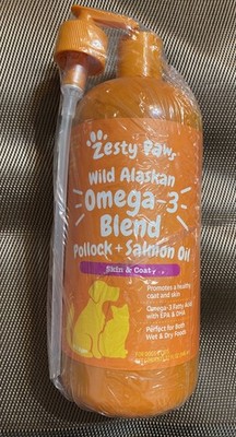 32 fl oz  Zesty Paws Wild Alaskan Omega-3 Blend Pollock + Salmon Oil Dogs & Cats