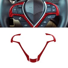 3pcs For Acura Tl 2009-14 Red Carbon Fiber Car Steering Wheel Panel Trim Cover 3pcs For Acura Tl 2009-14 Red Carbon Fiber Car Steering Wheel Panel Trim Cover