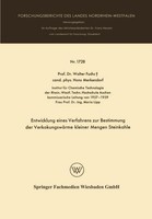 Entwicklung Eines Verfahrens Zur Bestimmung Der VerkokungswäRme Kleiner Mengen S