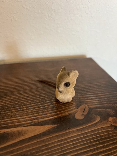 Vintage Josef Originals Flocked Mouse Figurine Japan - Picture 1 of 3