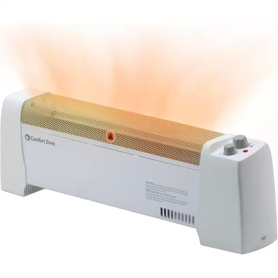 29 In. 1,500-Watt White Convection Baseboard Heater with Silent Operation