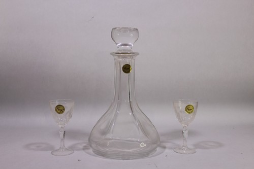 Vintage Fine Leaded Crystal 3 Piece Liqueur Decanter Set By Paul Sebastian Inc. - Picture 6 of 10