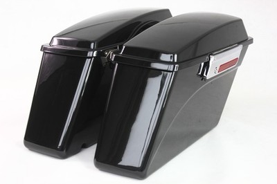 Hard Saddle Bags Saddlebag Trunk+lid Latch for Harley Road Street Touring 94-13