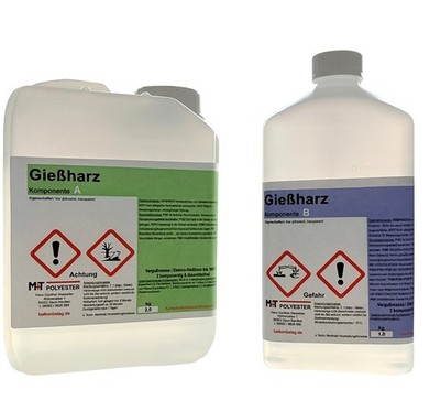 Gießharz (glasklar) Abzweigkasten Elektro Kabel-Vergussmasse bis 1000 V  3 kg