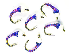 Ice Cream Cone Nymphs Chironomid Holo Purple - Premium Trout Fly Fishing Flies