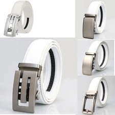 Genuine Leather Mens Ratchet Belt Belts For Men Adjustable Automatic Buckle