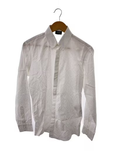 FENDI/Long Sleeve Shirt/Size 38/Cotton/White/All-Over Print