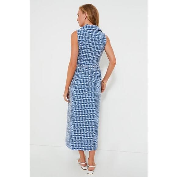 NWT Tuckernuck POMANDER PLACE Noelle in Blue Eyelet Maxi Shirt Dress