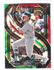 2025 Panini Select GREEN & RED ICE PRIZM PREMIER LEVEL #102 NICK KURTZ RC Rookie