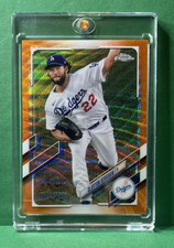 2021 Topps Chrome Orange Wave 03/25 Clayton Kershaw Flawless #147