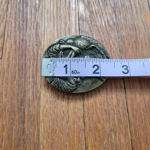 Goddess Hebe Cup Bearer Zeus As Eagle Vtg BTS Solid Brass Buckle Greek Mythology - Picture 4 of 4