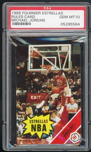 1988 Fournier Estrellas - Michael Jordan Rules Card PSA 10