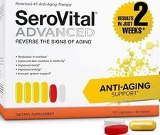 SeroVital Advanced Dietary Supplement 120 Capsules + 60 NEW DISPOSEABLE PACKING