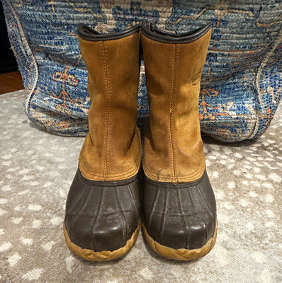 LaCrosse Men s Insulated Thinsulate Zip Rain Duck Boots Brown/Black 9