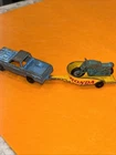 Lesney Matchbox Series 38 Honda Blue Motorcycle & Yellow Trailer 1:64 Plus Truck