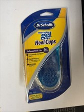 Dr Scholls Massaging Gel Heel Cups Shock Absorbing Cushions One Size NEW
