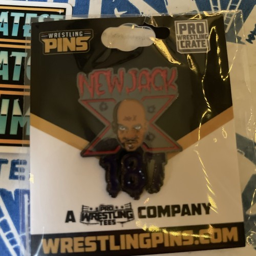 Pro Wrestling Crate March 2025 New Jack Enamel Pin ECW TNA PWT W/ Bonus Sticker - Picture 6 of 11