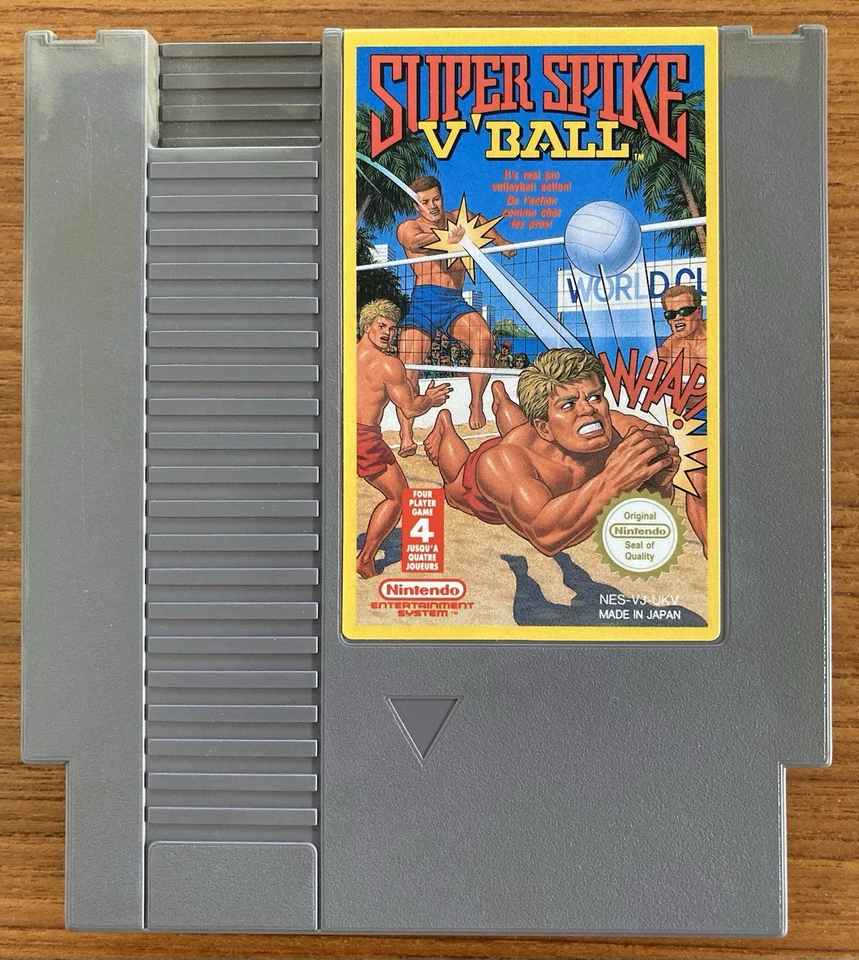 NES ~ SUPER SPIKE V'BALL ~ Nintendo NES-VJ-UKV Cart Sleeve Inst Poster Box Pal - Image 3 of 4