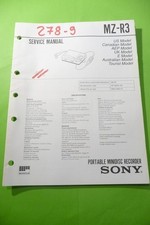Service Manual Instructions For Sony MZ-R3, ORIGINAL