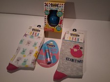 Peeps Socks Bundle Multi Colored And Grey Socks,cotton Candy Lip,blue Grow Peep