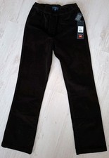 Cotton Traders Ladies Black Stretch Cord Trousers 29" UK10 BNWT