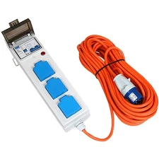 3 Way Mobile Mains Unit RCD Campsite Power Caravan Motorhome V762
