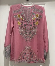 🌸Stunning Johnny Was Marie-Jade M Embroidered Tunic Top EUC