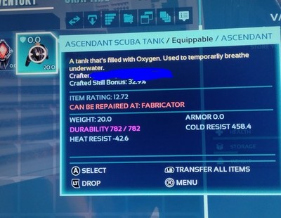 Ark Ascended X2 Asc Scuba Tanks With 782(Max) Durability!