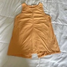 Athleta Foothill Tank Top Orange Womens Medium M Yoga Running Activewear