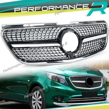 Kühlergrill Front Grill Diamant Schwarz für Mercedes Benz Vito W447 2014-02/2019