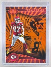 Travis Kelce 2024 Panini Illusions #43 Orange Trophy