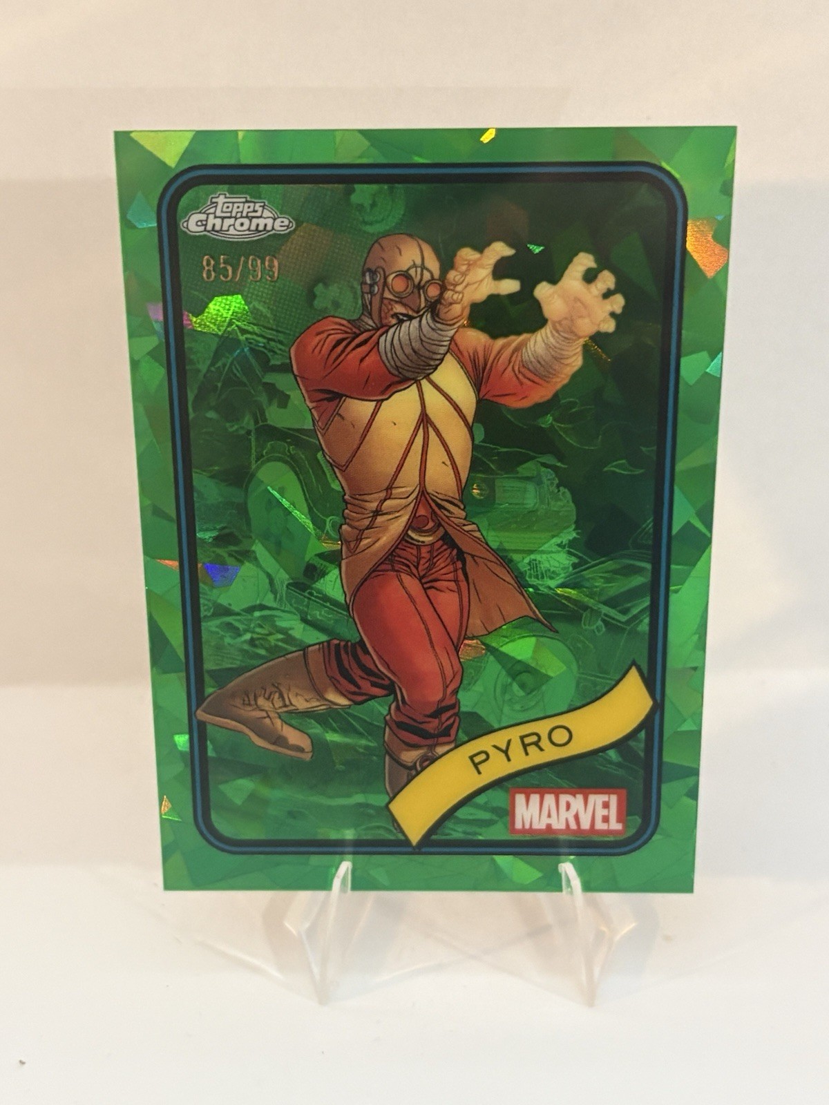 2025 Topps Chrome Marvel Sapphire Pyro Green /99
