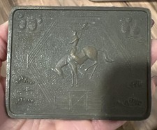 Bergamont Brass Works Championship Rodeo Horse Belt Western Buckle
