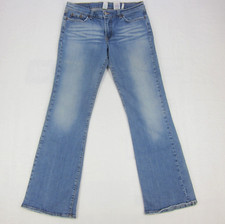 LUCKY Women's Blue Jeans "Lowered Peanut" Bootcut Distressed (12/31) Made In USA
