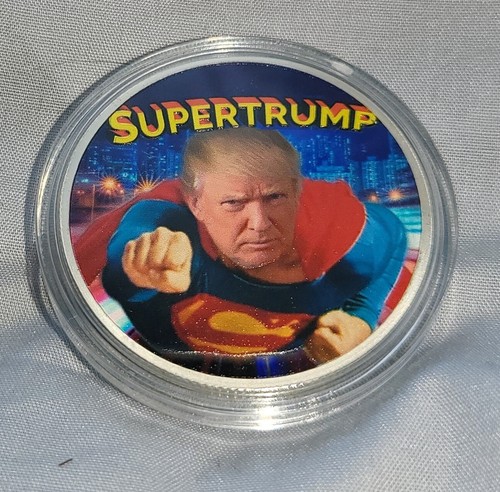 Super Trump Donald Biden Man Silver Coin Autograph US Presidential Election 2024 - Picture 6 of 22