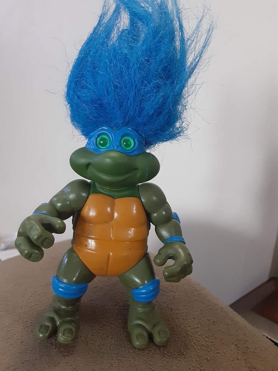 Teenage Mutant Ninja Turtles Leonardo Troll Tmnt Leo blue hair | eBay