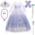 2026 Neu Kinder Mädchen Prinzessin Halloween Geburtstag Party Kleid + 8Stück Set