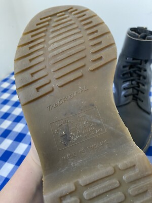Dr. Martens Doc England Rare 90's Vintage Black 1460 Buckle Boots