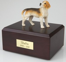 Beagle Pet Funeral Cremation Urn Available in 3 Different Colors  4 Sizes