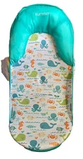 Summer Infant Deluxe Baby Bather Folding Bath Sling Ocean Animals Adjusts No Box