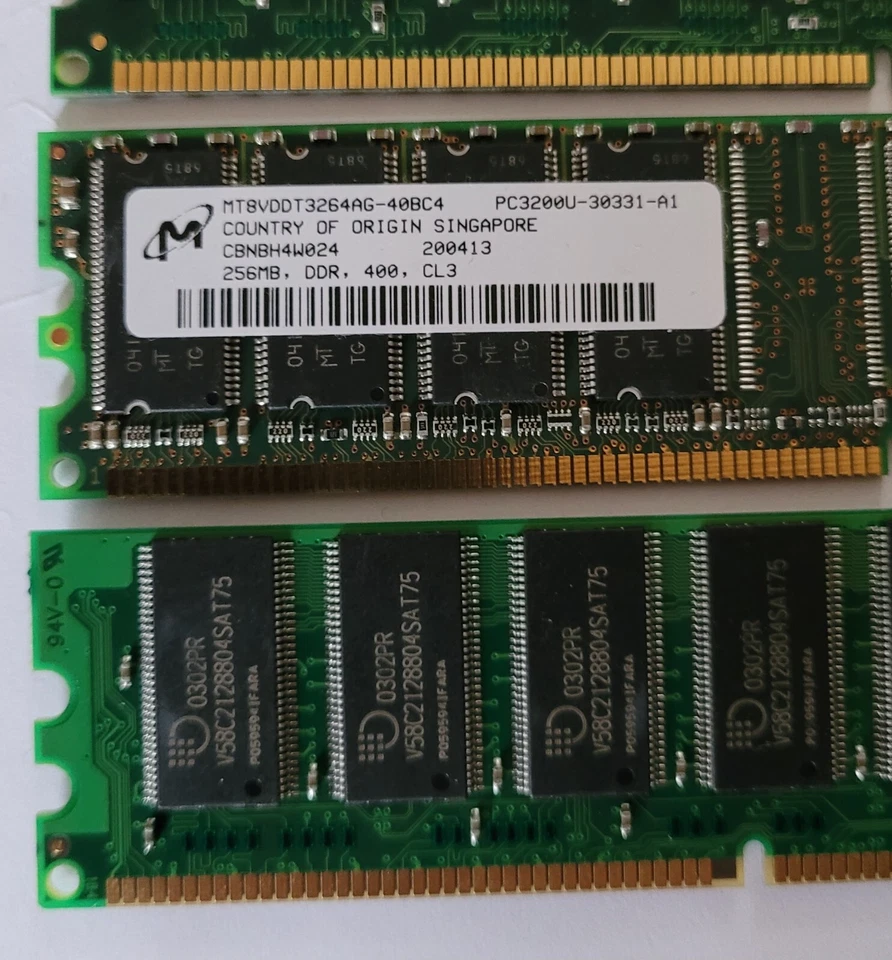 Job Lot 8 Modules 256MB RAM Siemens Corsair ProMOS USED - Image 4 of 4