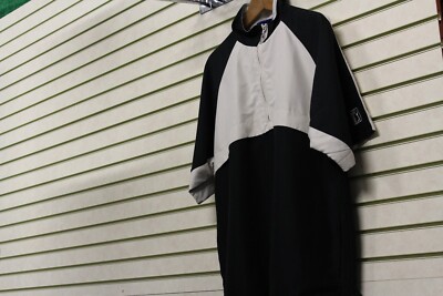 PGA Tour S Sleeve Wind Resist 1/4 Zip Top Jacket Black/Cream L 42/44'' Breathable