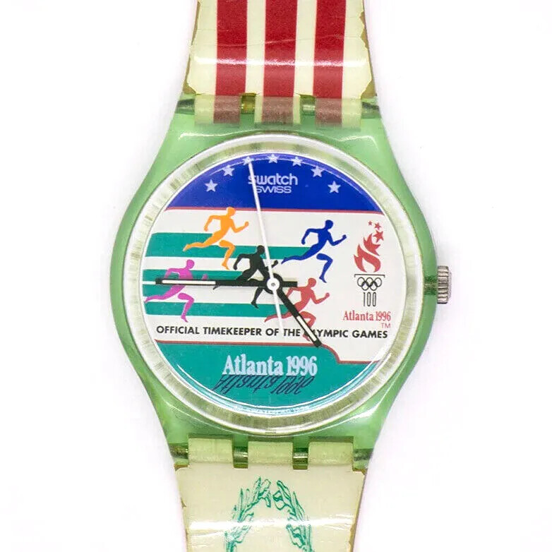 【CL準優勝シーズンモデル】バレンシア ００／０１（A）LFPパッチ付き MINT* Swatch 1996 Olympics Specials ATLANTA LAURELS GZ145 Watch