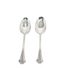 Reed & Barton Country French 2 TABLESPOONS (One Pierced) Silver-Plate, VGC