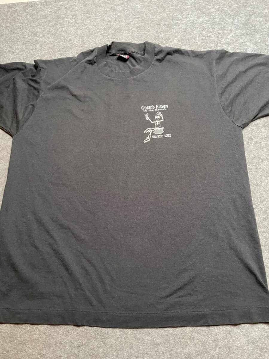 VTG 1991 Ocean's Eleven On The Beach Hollywood Florida Black