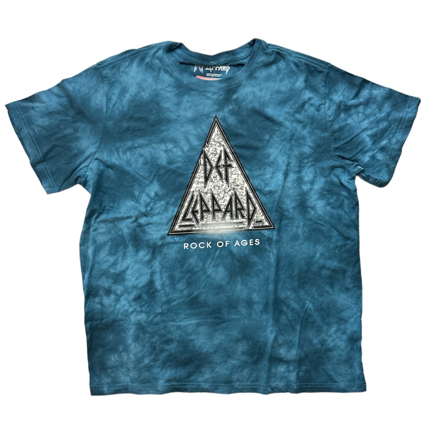 Мужская футболка Def Leopard с круглым вырезом и графическим принтом в виде полос с коротким рукавом 3290₽