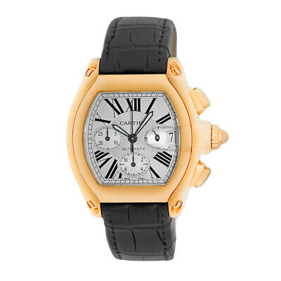 CARTIER 18K Yellow Gold Roadster Chronograph W62021Y3 Box Warranty MINTY