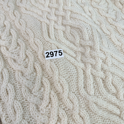 SAOL Ireland Sweater Womens Small Cream Cable Knit 100% Merino Wool Fisherman* - Picture 9 of 9