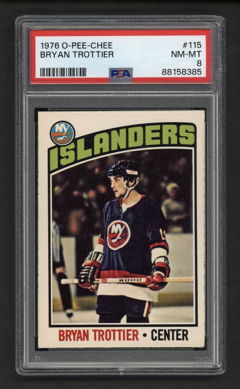 1976 OPC #115 BRYAN TROTTIER ROOKIE CARD PSA 8 NEAR MINT-MINT