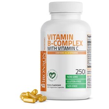 Vitamin B Complex w/ Vitamin C Immune, Energy Nervous System Support, 250 Caps
